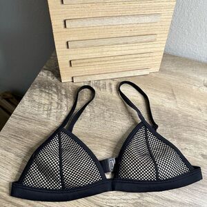 Triangl Swimwear Black and Cream Bikini Top
